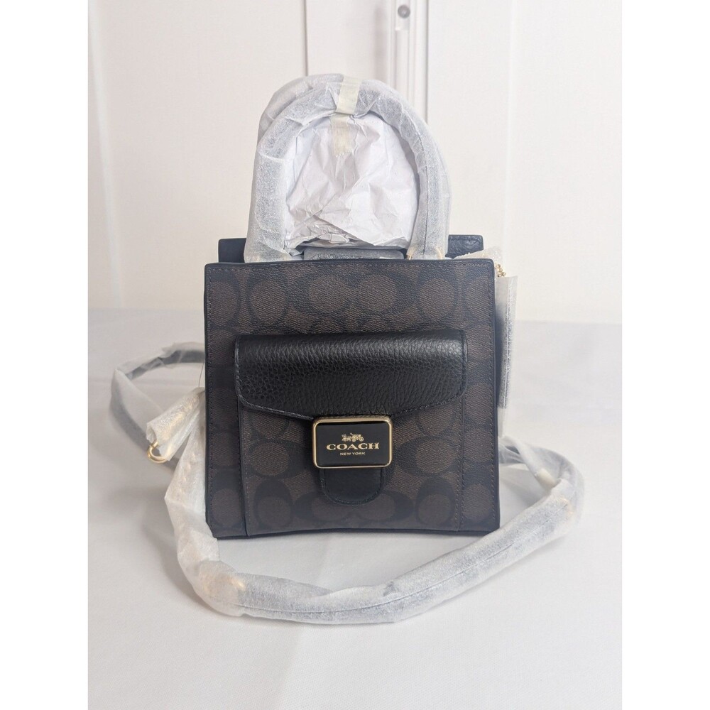 Coach Mini Pepper Crossbody - Brown/Black Signature, NWT - Picture 5 of 6